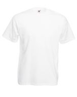 T-shirt Fruit of the Loom valueweight ronde hals wit