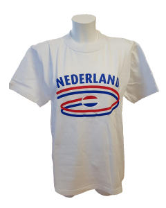 T-shirt met  opdruk NL white